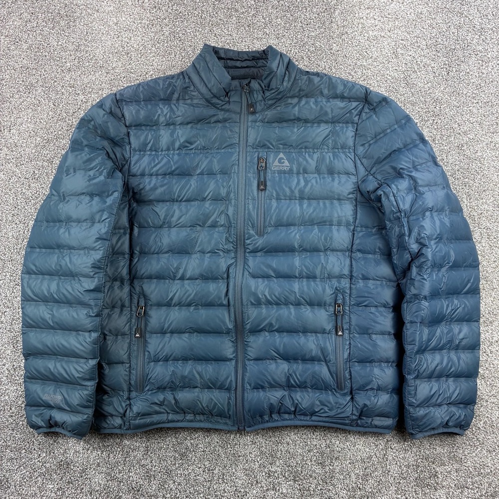 Gerry Puffer Jacket Mens XL Blue Fill Power 650 Down Insulated 1311092